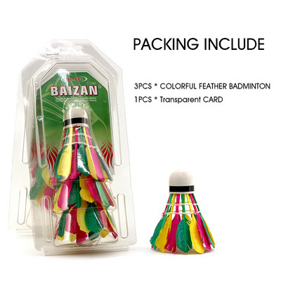 3 bucăți mingi de badminton mingi profesionale colorate de badminton pentru antrenarea volanelor Accesorii durabile de antrenament de badminton