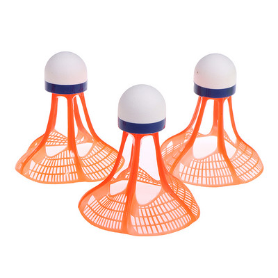 3 vnt. / Pakuotė Naujas originalus lauko badmintono vėjui atsparus plastikinis rutulinis nailoninis „Shuttlecock“ kamuoliuko stabilus atsparumas