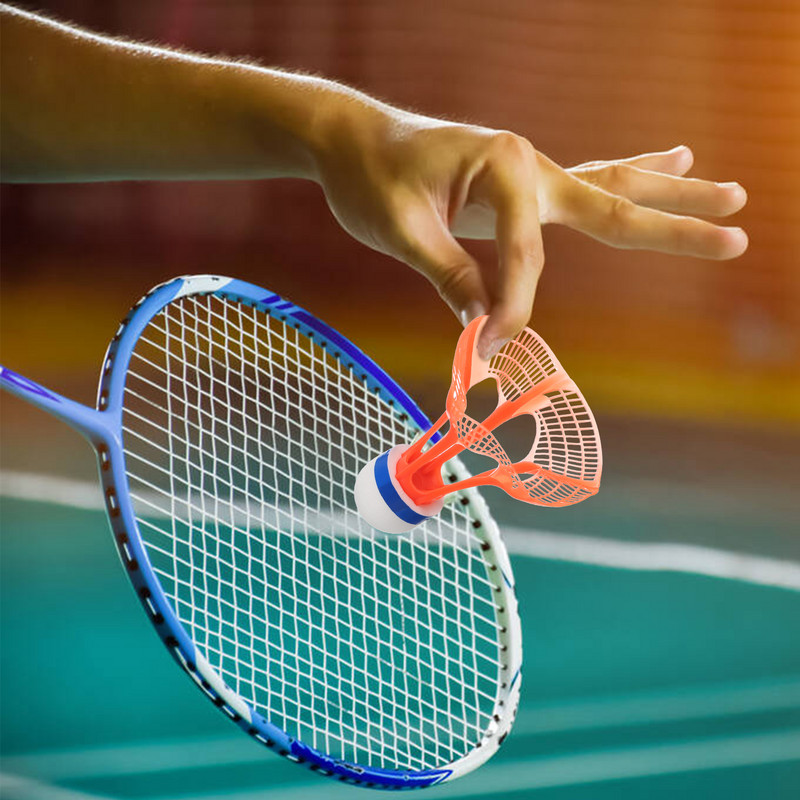 3 vnt. nailoniniai šaudyklai, patvarūs plastikiniai badmintono šaudyklai Vidaus lauko sportiniai badmintono kamuoliai, vėjui atsparūs