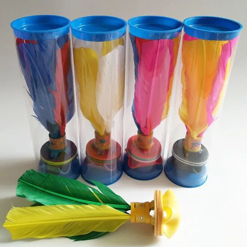 2 vnt. Aukštos kokybės paplūdimio rutulio badmintono kamuoliukas Spalvinga plunksna Kinijos Jianzi pėdų mankšta lauko žaidimai