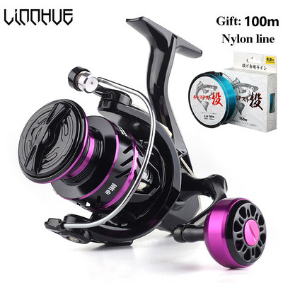 LINNHUE spiningo ritė HP500-7000 metalinė EVA rankena, maksimalus pasipriešinimas 10 kg ritės žvejybos reikmenys, įranga, skirta žvejybos ritėms Pesca