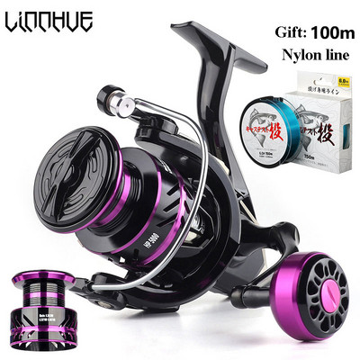 LINNHUE spiningo ritė HP500-7000 metalinė EVA rankena, maksimalus pasipriešinimas 10 kg ritės žvejybos reikmenys, įranga, skirta žvejybos ritėms Pesca