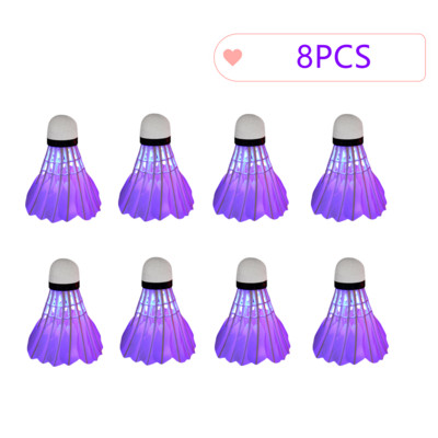 4/8 db Világító tollaslabda hab labdafej világító színes tollaslabda szabadtéri sportok szórakoztatás éjszakai edzőlabda