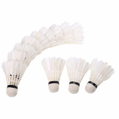 Baltosios žąsies plunksnos badmintono stabilumo patvarios „Shuttlecock“ profesionalios treniruotės badmintono kamuoliukų sporto lauko priedai