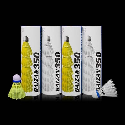 6 buc/set Nylon Volan Masă Fibră Cap bilă rotund complet stil lână Badminton din plastic pentru antrenament în aer liber Utilizare Durabil