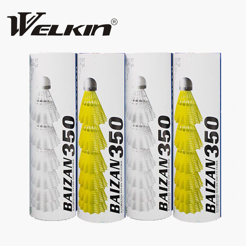 6 vnt./komplektas Nailono Shuttlecock stalo pluošto rutulinė galvutė Visiškai apvali vilnos stiliaus plastikinis badmintonas, skirtas treniruotėms lauke, Patvarus