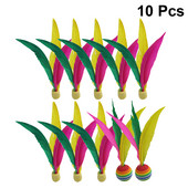 10 vnt. lauko badmintono kamuoliukų rinkinys vaikams Guminis plunksnų šaudyklės, skirtas paplūdimio vaikams, vaikų žaidimas