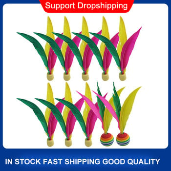 10PCS Outdoor Ball Badminton Σετ Παιδικά Rubber Shuttlecock Feather Shuttlecock For Beach Kids Children Game