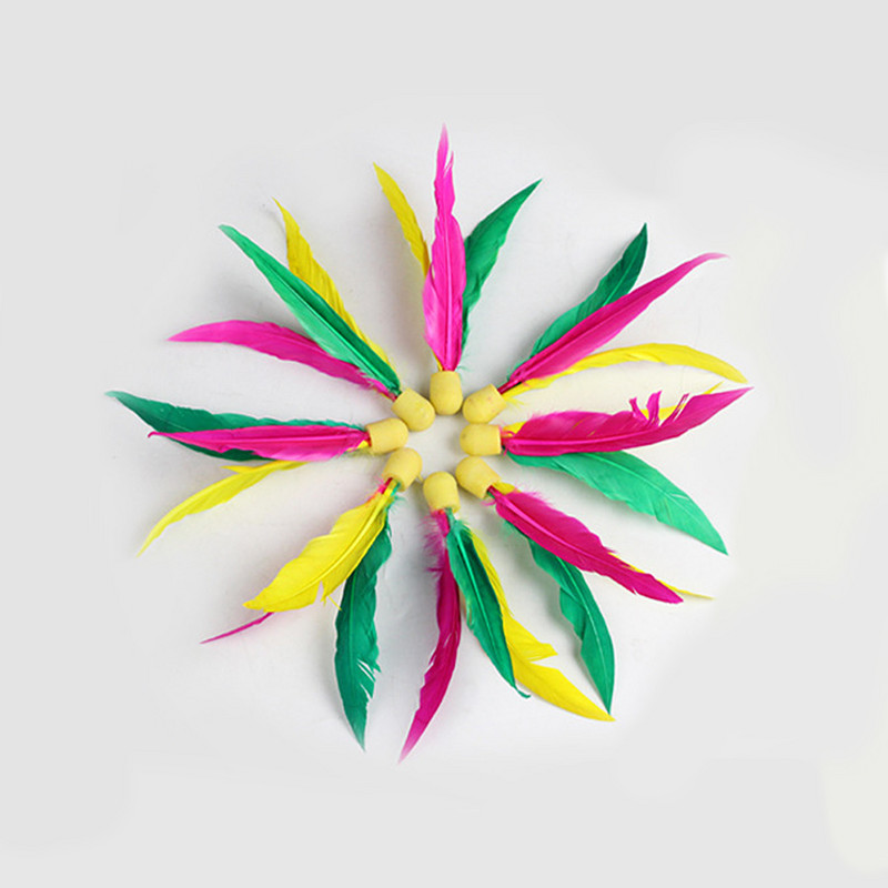 10 vnt. lauko badmintono kamuoliukų rinkinys vaikams Guminis plunksnų šaudyklės, skirtas paplūdimio vaikams, vaikų žaidimas