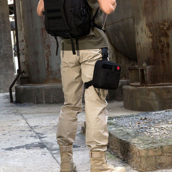 Military Outdoor Wargame Army EDC Fanny Pack Tactical Molle Drop Leg Bag Αδιάβροχο Πακέτο μέσης αξεσουάρ κυνηγιού για ποδηλασία