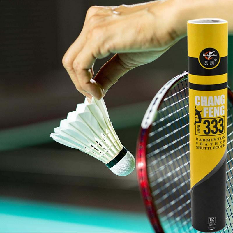 Badminton Birdies 12 PCS Foam Head Duck Feather Badminton Shuttlecocks Πολυλειτουργικές επαναχρησιμοποιούμενες αθλητικές μπάλες μπάντμιντον προπόνησης