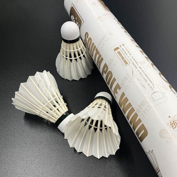 Badminton Shuttlecocks 3/6 Pcs Black Goose Feather Μπάλες μπάντμιντον για προπόνηση Badminton Sports 77 76 Speed