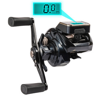 Риболовна макара с падащо колело Цифрова двойна магнитна спирачка за рафтинг Брояч на въдица от неръждаема стомана, високо качество