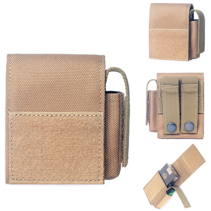 Välitingimustes kasutatav taktikaline sigaretikott Nailonist välgumihkleja aku hoiuruum vöökott EDC Fanny Pack Airsofti armee jahivarustus