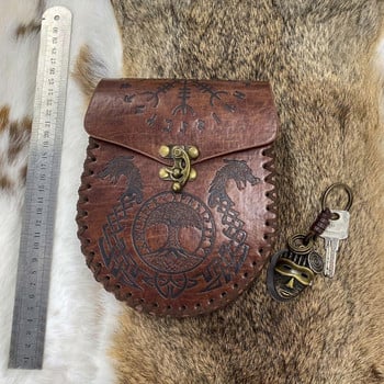 PU кожена чанта Средновековна чанта за колан Винтидж ренесансова чанта за колан за мъже и жени