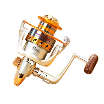 KANGLUO Евтина метална въртяща се макара за риболов 1000-9000 12BB 5.2:1 Макара за риболов с муха Pesca Accesorio