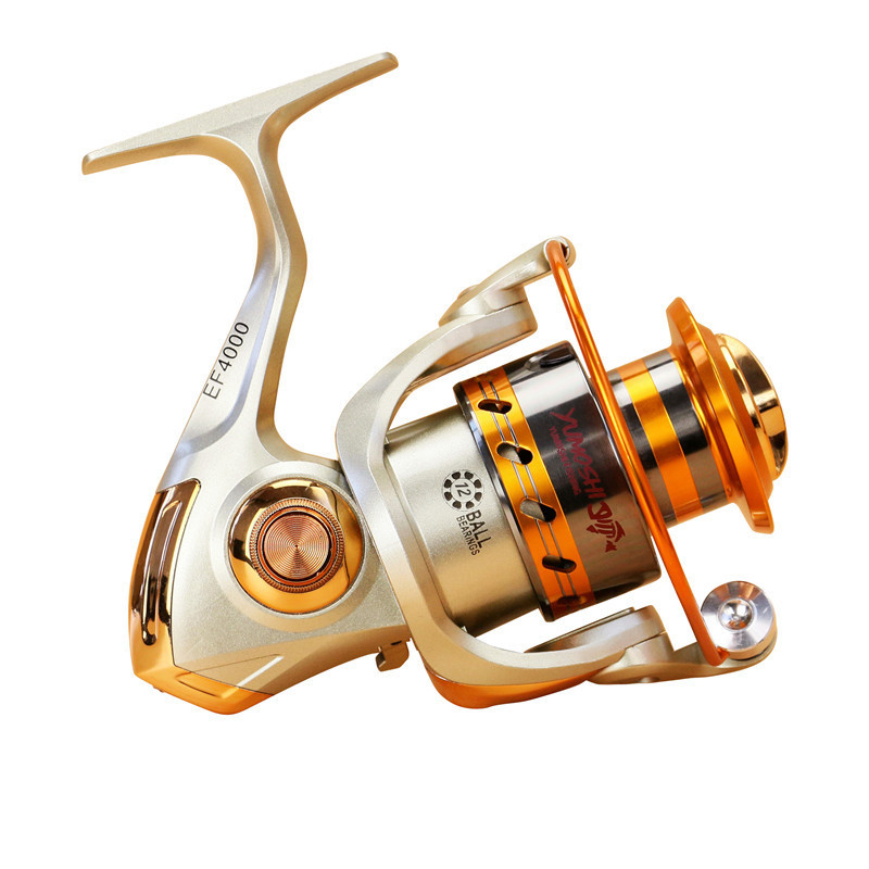 KANGLUO Cheap Metal Spinning Fishing Reel 1000-9000 12BB 5.2:1 Fly Fishing Reel Pesca Accesorio