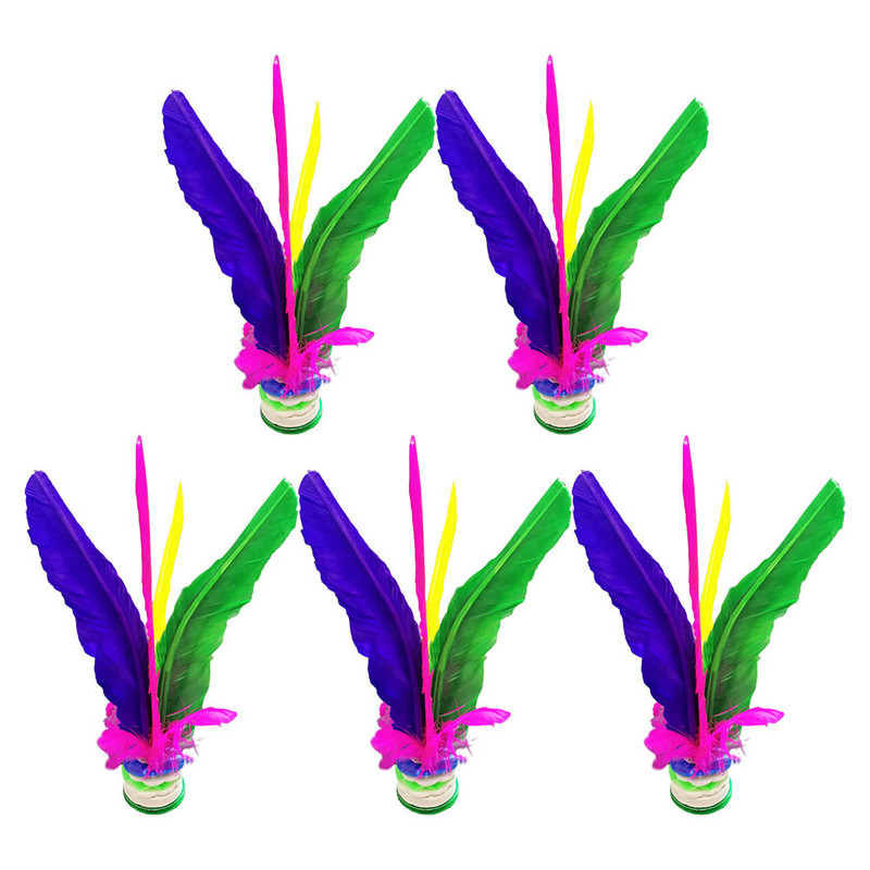 5/10 τεμ. Πολύχρωμα φτερά Kick Shuttlecock Παιδιά κλωτσιές Παιχνίδι Πόδι Αθλήματα Υπαίθριο παιχνίδι Παιχνίδι Κινέζικο Παραδοσιακό Jianzi