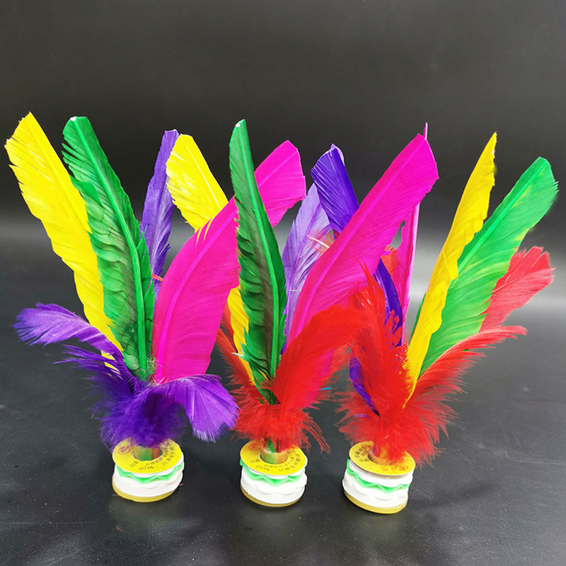 5/10 τεμ. Πολύχρωμα φτερά Kick Shuttlecock Παιδιά κλωτσιές Παιχνίδι Πόδι Αθλήματα Υπαίθριο παιχνίδι Παιχνίδι Κινέζικο Παραδοσιακό Jianzi