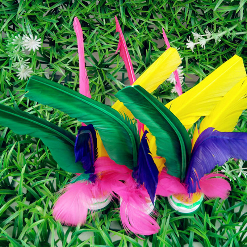 5/10 τεμ. Πολύχρωμα φτερά Kick Shuttlecock Παιδιά κλωτσιές Παιχνίδι Πόδι Αθλήματα Υπαίθριο παιχνίδι Παιχνίδι Κινέζικο Παραδοσιακό Jianzi