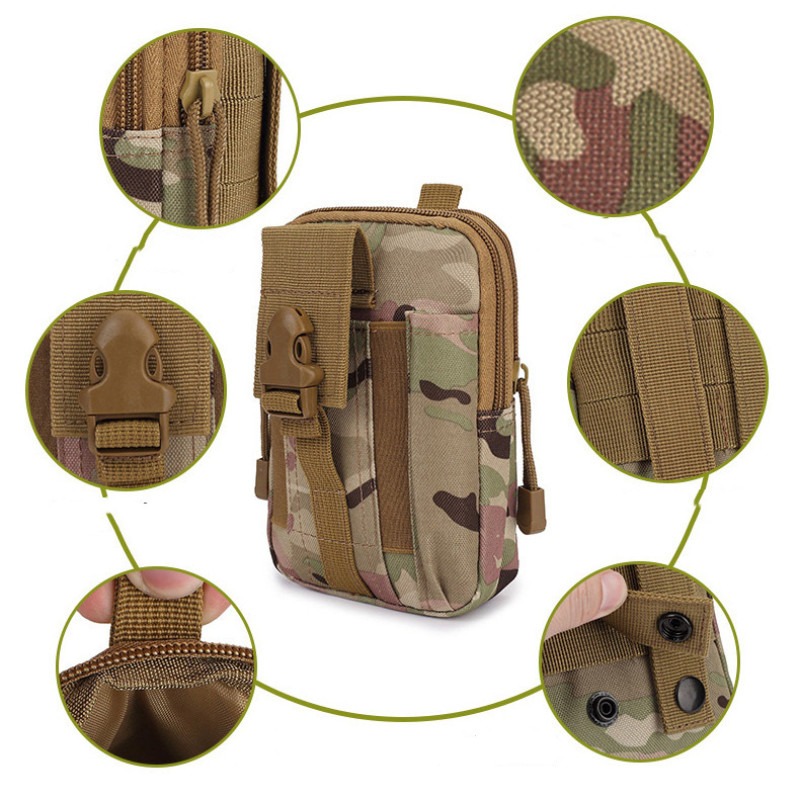Välispordi taktikaline vöökott Multifunktsionaalne mobiiltelefonikott Kaasaskantav reisimatka mägironimine veekindel vöökott