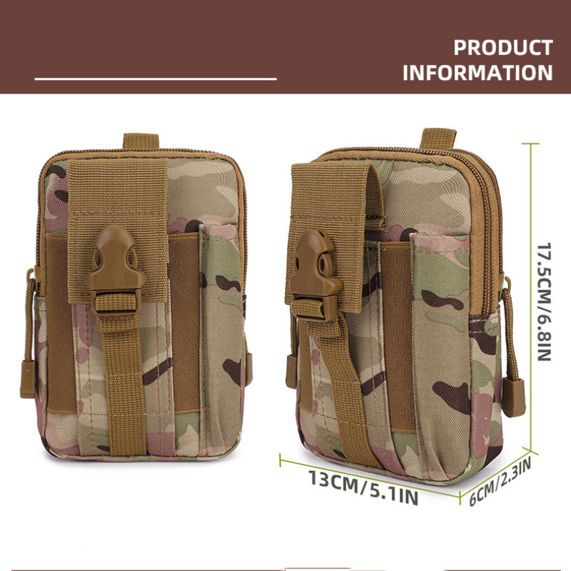 Välispordi taktikaline vöökott Multifunktsionaalne mobiiltelefonikott Kaasaskantav reisimatka mägironimine veekindel vöökott