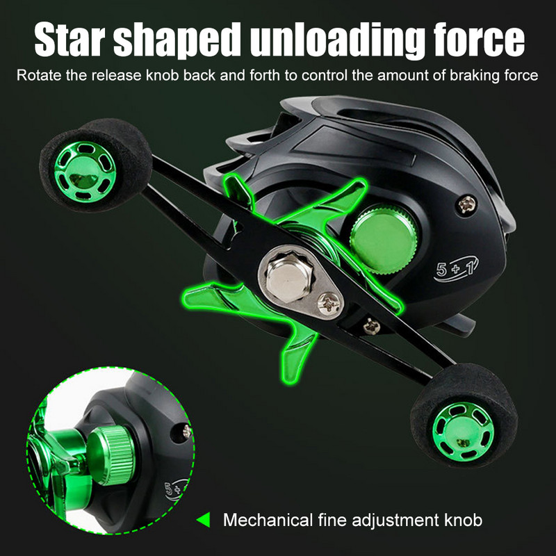 Universaalne lõhkemisvastane õngenööri rull, 7.2:1 kerge metalltraadiga tass magevee merevee jaoks