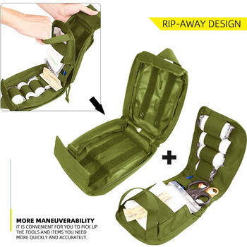 Εξωτερικό κιτ πρώτων βοηθειών Tactical Molle Medical Bag Military EDC Waist Pack Hunting Camping Climbing Emergency Survival Bag