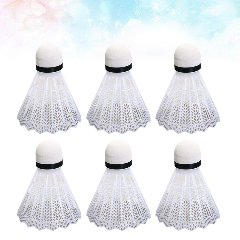 12 τμχ Πλαστικά Μπάντμιντον Πρακτικά Shuttlecocks Αθλητικά Είδη Αξεσουάρ Άσκησης για Εσωτερικό Υπαίθριο Παιχνίδι (Λευκό)