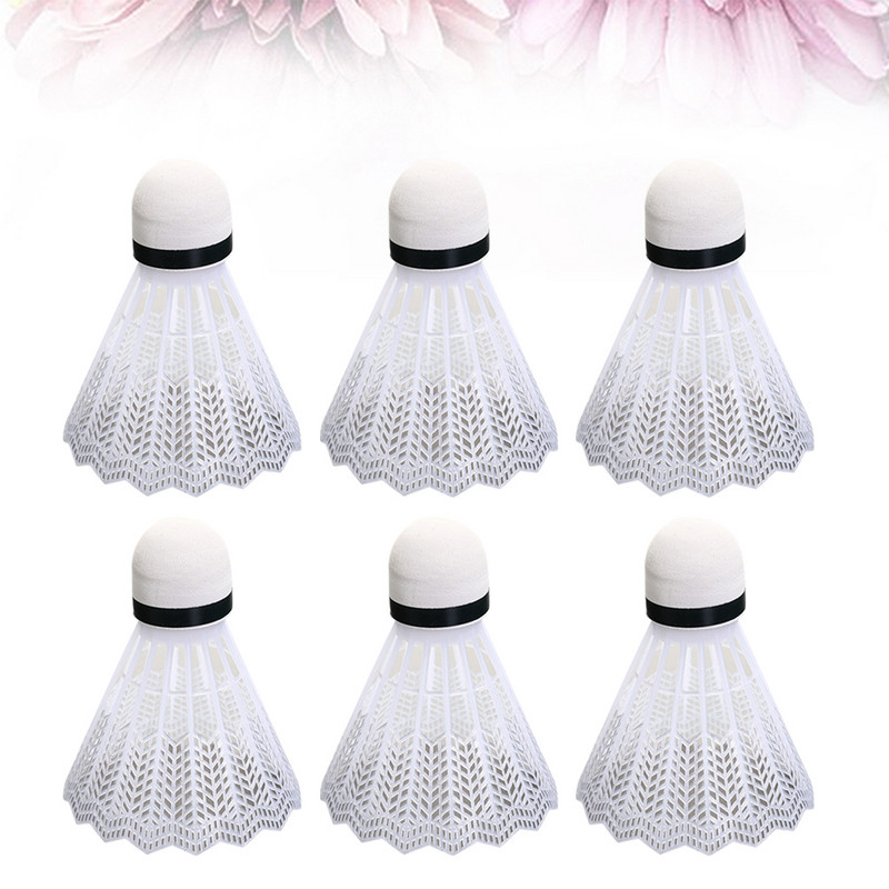 12 τμχ Πλαστικά Μπάντμιντον Πρακτικά Shuttlecocks Αθλητικά Είδη Αξεσουάρ Άσκησης για Εσωτερικό Υπαίθριο Παιχνίδι (Λευκό)