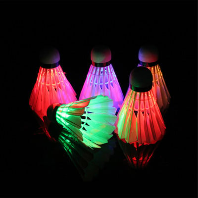 4 τμχ Lighting Badminton Dark Night Πολύχρωμος φωτισμός LED Αθλητισμός Badminton Light Spot Shuttle Cock Αξεσουάρ Shuttlecock