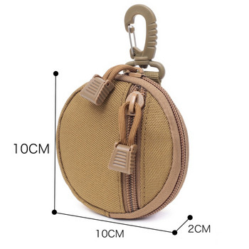 1000D Tactical EDC Pouch Molle Wallet Bag Портативен ключ Портмоне за монети Waist Fanny Pack Чанта за слушалки Мини ключодържател Пауч Hunting