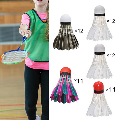 12Pcs/lot badminton guščje pero Lopta Izdržljiva lopta za badminton za trening vježbe sport