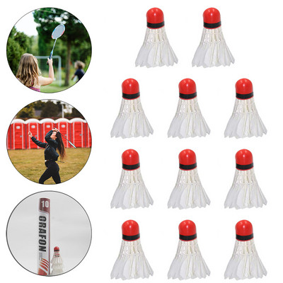 12 vnt/sl. Badmintono žąsies plunksnos Shuttlecock patvarus badmintono kamuolys, skirtas treniruotėms