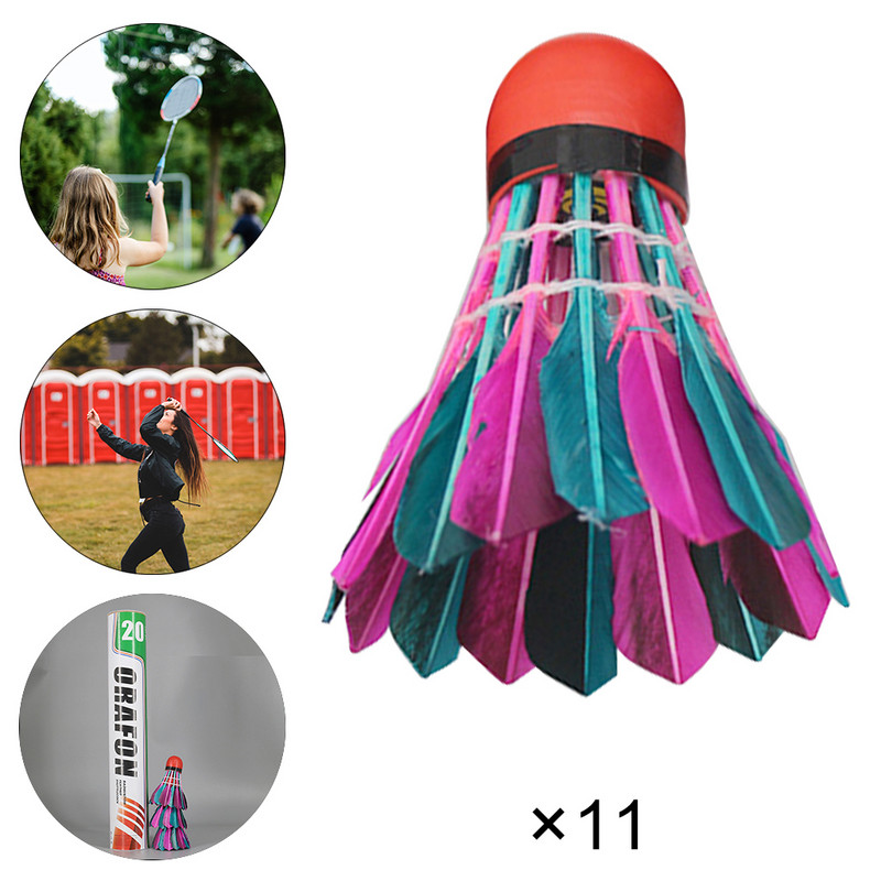 12 vnt/sl. Badmintono žąsies plunksnos Shuttlecock patvarus badmintono kamuolys, skirtas treniruotėms