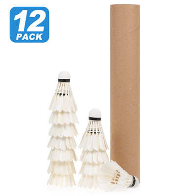 3/6/12db Kiváló minőségű labdás sporteszközök tartós habfej puha textúrájú tollaslabda ütő tollas liba toll