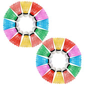 24 bucăți volan din plastic, joc de badminton colorat, volan cu bilă, greutate ușoară