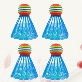 4 τεμ. LED Badminton Shuttlecocks Glow in The Dark Birdies Shuttlecock Lighting Badminton for Indoor Outdoor Sports Blue