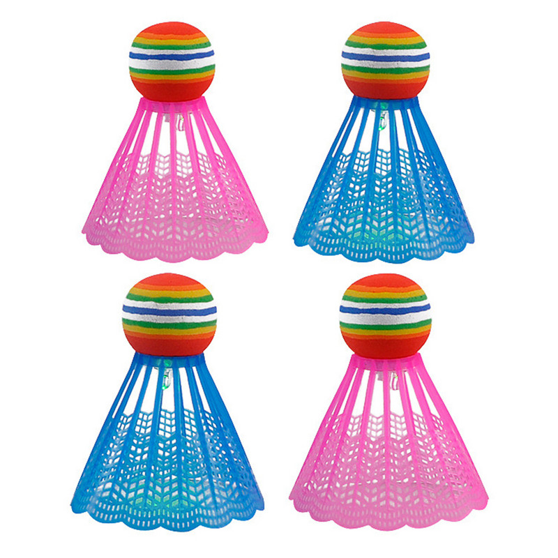 4 τεμ. LED Badminton Shuttlecocks Glow in The Dark Birdies Shuttlecock Lighting Badminton for Indoor Outdoor Sports Blue