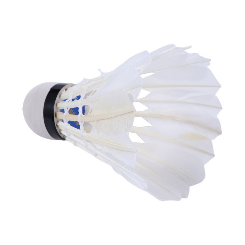 12 vnt., žąsų plunksnų, badmintono lauko sportinių šaudyklių, baltos, treniruočių žaidimui, skraidymo stabilumo, patvarūs kamuoliai