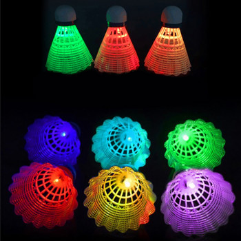 LED волани за бадминтон Dark Night Glow Badminton Birdies 6Pc- Осветителни топки за бадминтон за спортни дейности на открито и закрито