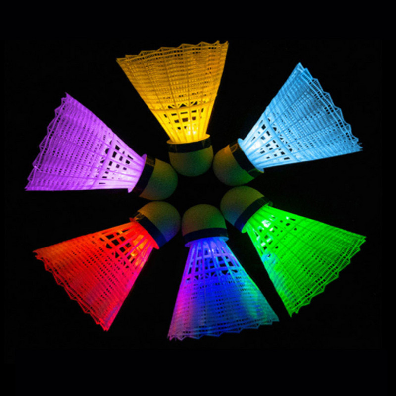 LED Badminton Shuttlecocks Dark Night Glow Badminton Birdies 6Pc- Lighting Badminton Balls for Outdoor & Indoor Sports Activity