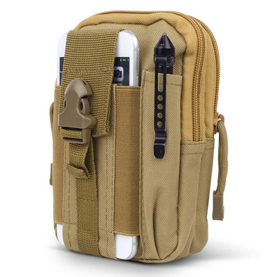 Tactical Molle EDC maišelis, kompaktiškas 1000D daugiafunkcis prietaisų diržo juosmens krepšys su mobiliojo telefono dėklu