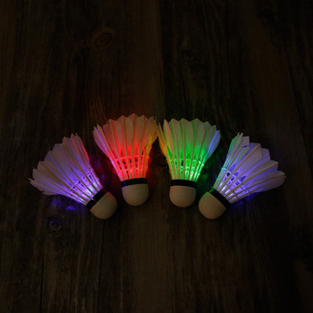 4 τμχ Φτερό φωτισμού Dark Night πολύχρωμο LED Badminton Shuttlecock Birdies