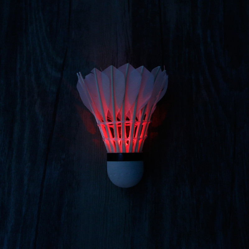 4 τμχ Φτερό φωτισμού Dark Night πολύχρωμο LED Badminton Shuttlecock Birdies