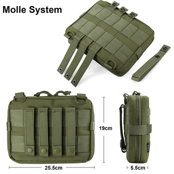 Tactical Molle Pouch Military Medical EDC EMT Bag First Aid Emergency Pack 1000D Nylon Hunting Belt Belt Bags, Αδιάβροχες