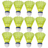 Volani de badminton Navete Mingi pentru păsări pentru interior, în aer liber, școală, rechizite de antrenament fitness, 12 buc, galben