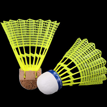 Бадминтон совалки совалки птички топки за игра на закрито на открито Училищни консумативи за фитнес тренировки 12 бр. Жълти