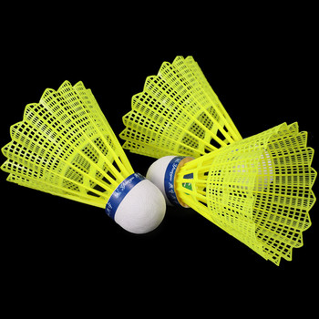 Бадминтон совалки совалки птички топки за игра на закрито на открито Училищни консумативи за фитнес тренировки 12 бр. Жълти