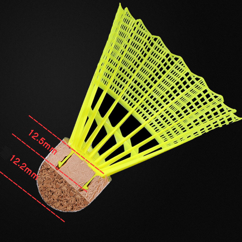 Volani de badminton Navete Mingi pentru păsări pentru interior, în aer liber, școală, rechizite de antrenament fitness, 12 buc, galben